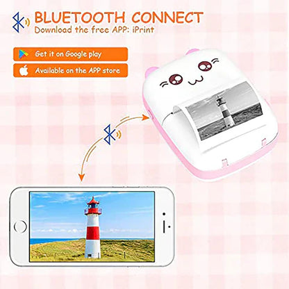 Mini Impresora Portátil Bluetooth Gato + Envió Gratis
