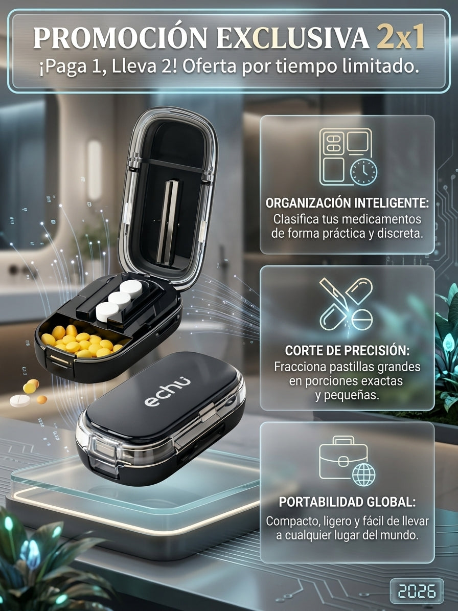 Cortador Organizador de Pastillas 4 en 1