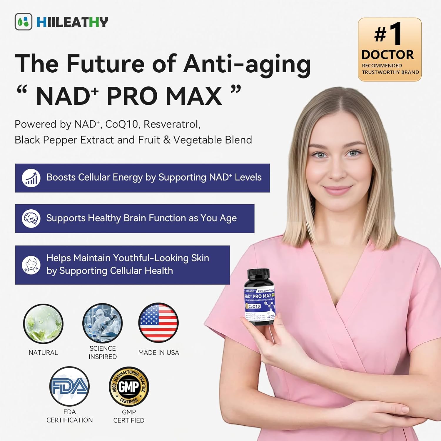NAD+ PRO MAX Vitalidad Natural y CRECIMIENTO NATURAL + ENVIO GRATIS